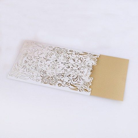 Extravagant Folded Laser Cut Wedding Invitation